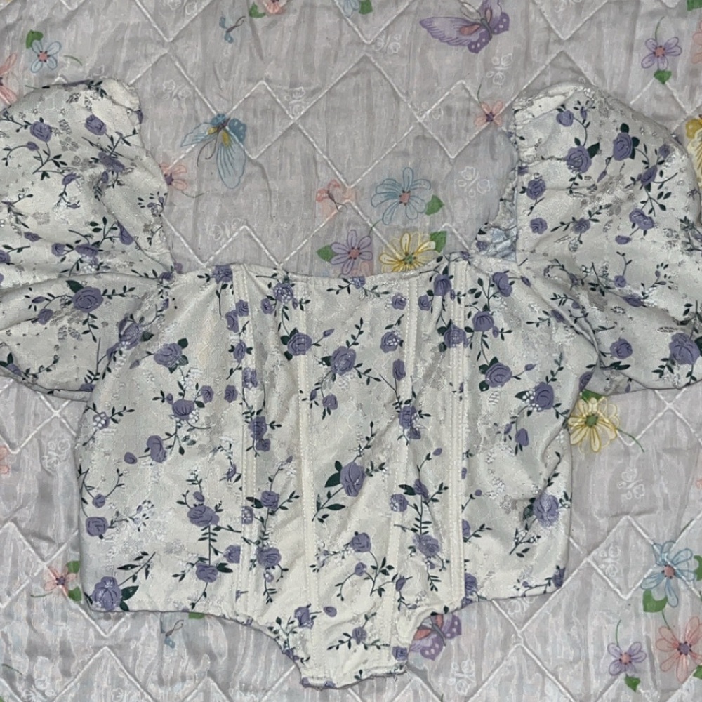 Adorable floral corset top